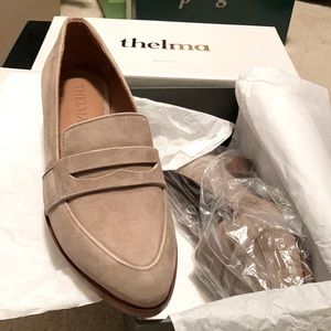 Thelma Loafer with 1.5” wooden heel. Cappuccino
